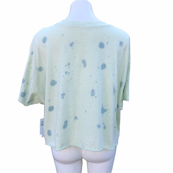 NEW Nordstrom Abound cotton pale green tie dye crop top size medium - Picture 2 of 9